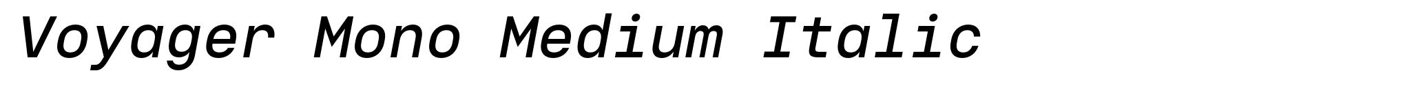 Voyager Mono Medium Italic image